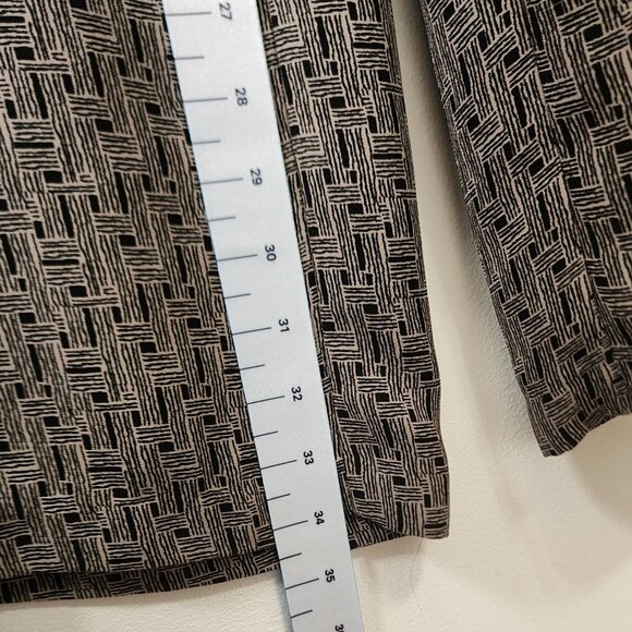 Geometric Pattern Wide-Leg Pants 4 Pockets Office Wear Palazzo Trousers Relaxed - Picture 11 of 15